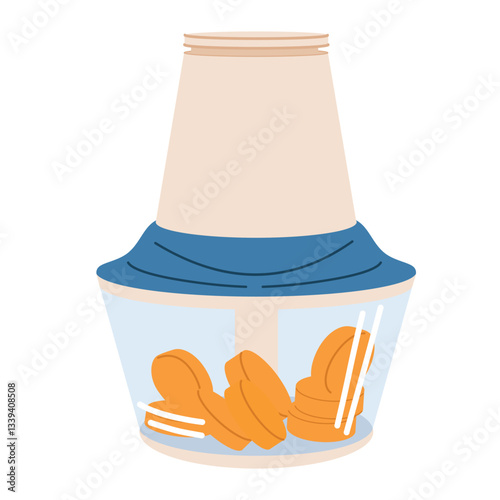 Food processor. Kitchen appliance for cooking.
