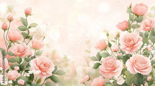 Exquisite pink rose bouquet in full bloom, a stunning display of nature's beauty