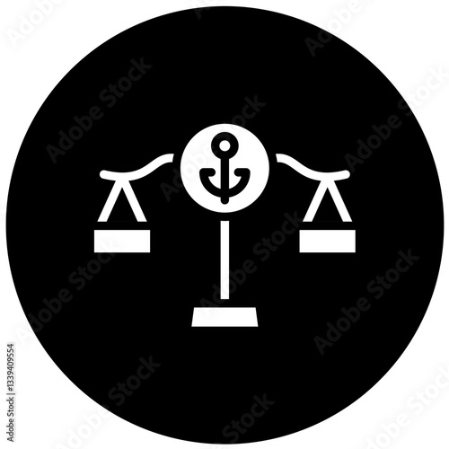 Vector Design Maritime Law Icon Style