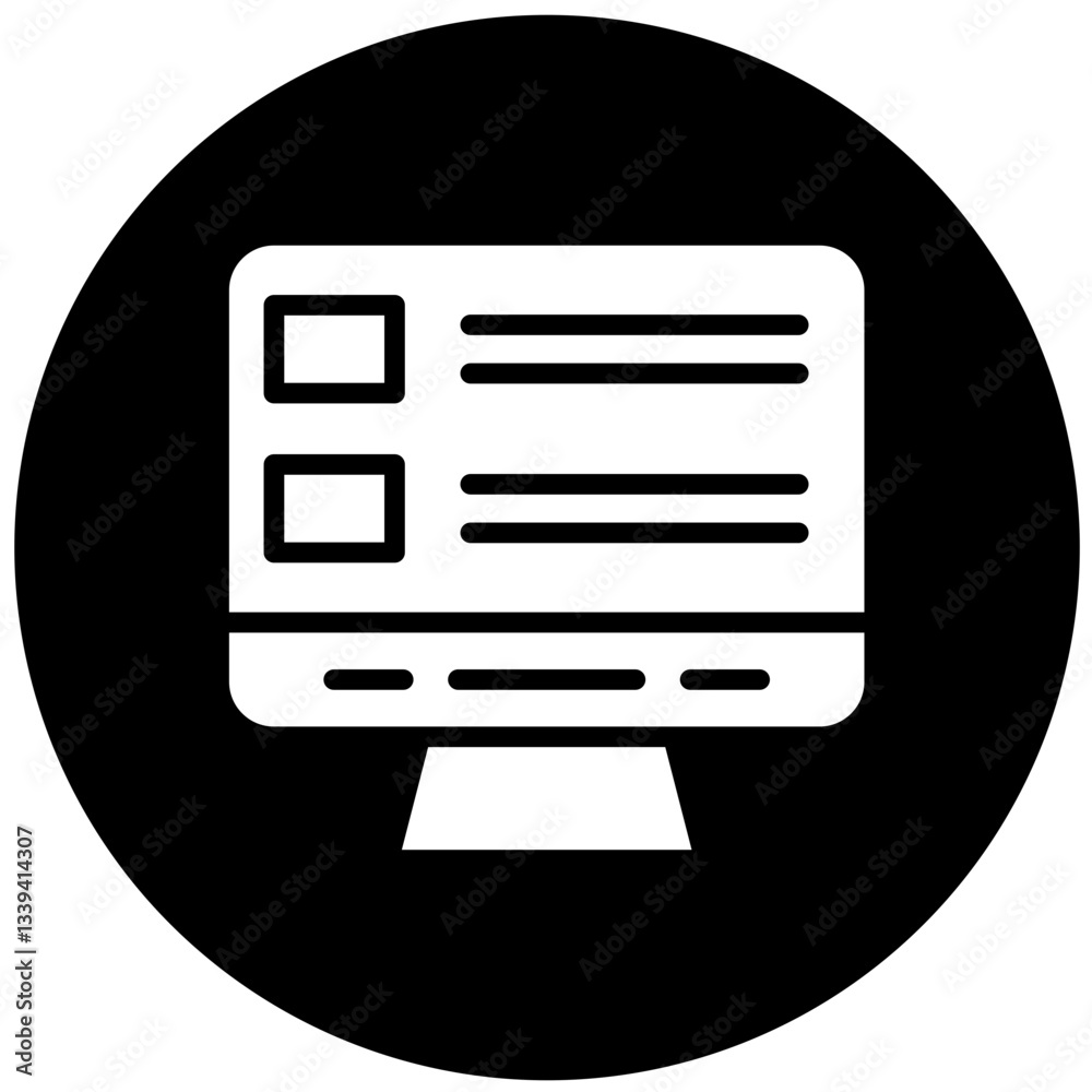 Vector Design Online Survey Icon Style