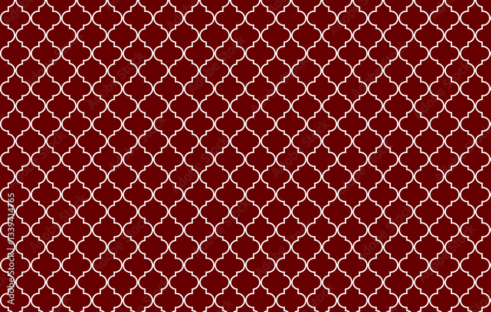 Moroccan pattern on red dark background
