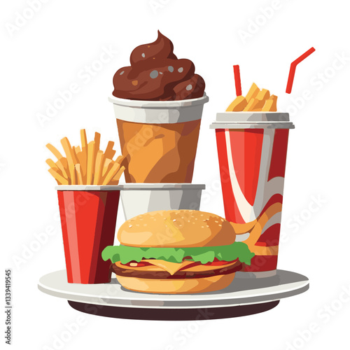 fastfood, fast, snack, meal, food, delicious, background, dinner, lunch, american, fat, burger, unhealthy, isolated, junk, menu, restaurant, meat, set, hamburger, cheeseburger, tasty, chicken, eat, cu
