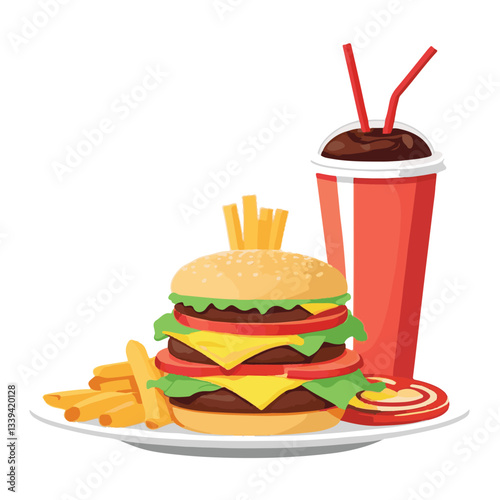 fastfood, fast, snack, meal, food, delicious, background, dinner, lunch, american, fat, burger, unhealthy, isolated, junk, menu, restaurant, meat, set, hamburger, cheeseburger, tasty, chicken, eat, cu