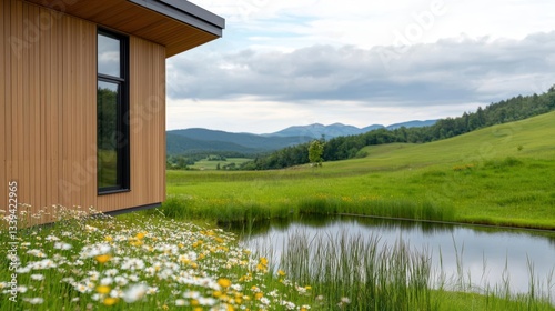 Rewilding ecolodge with wildflower meadows, natural swimming ponds, and conservationfocused accommodations photo