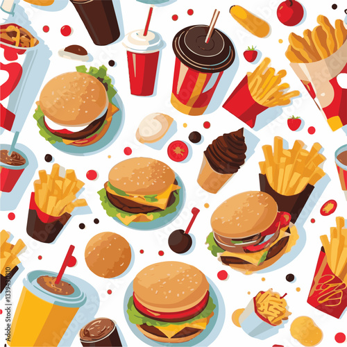 fastfood, fast, snack, food, meal, delicious, background, lunch, dinner, fat, american, burger, unhealthy, restaurant, meat, isolated, junk, menu, cheeseburger, tasty, set, hamburger, sandwich, cuisin