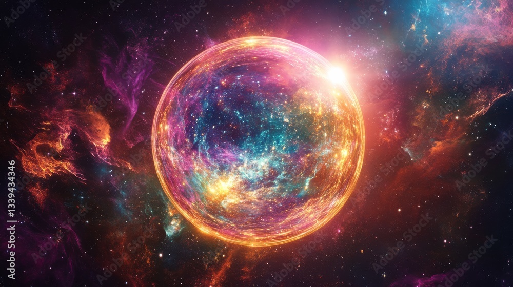 Vibrant Colors of a Cosmic Planet Vibrant Colors of a Cosmic Planet