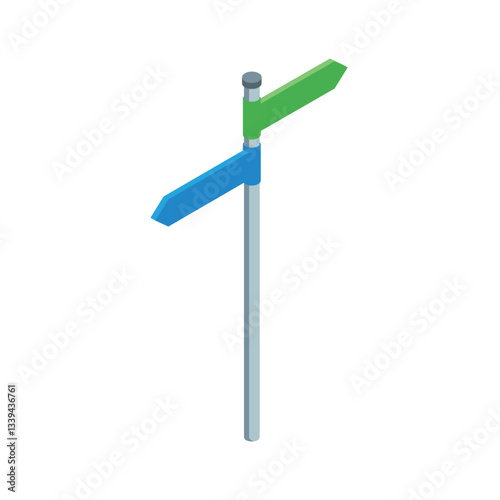 Isometric Direction Signpost