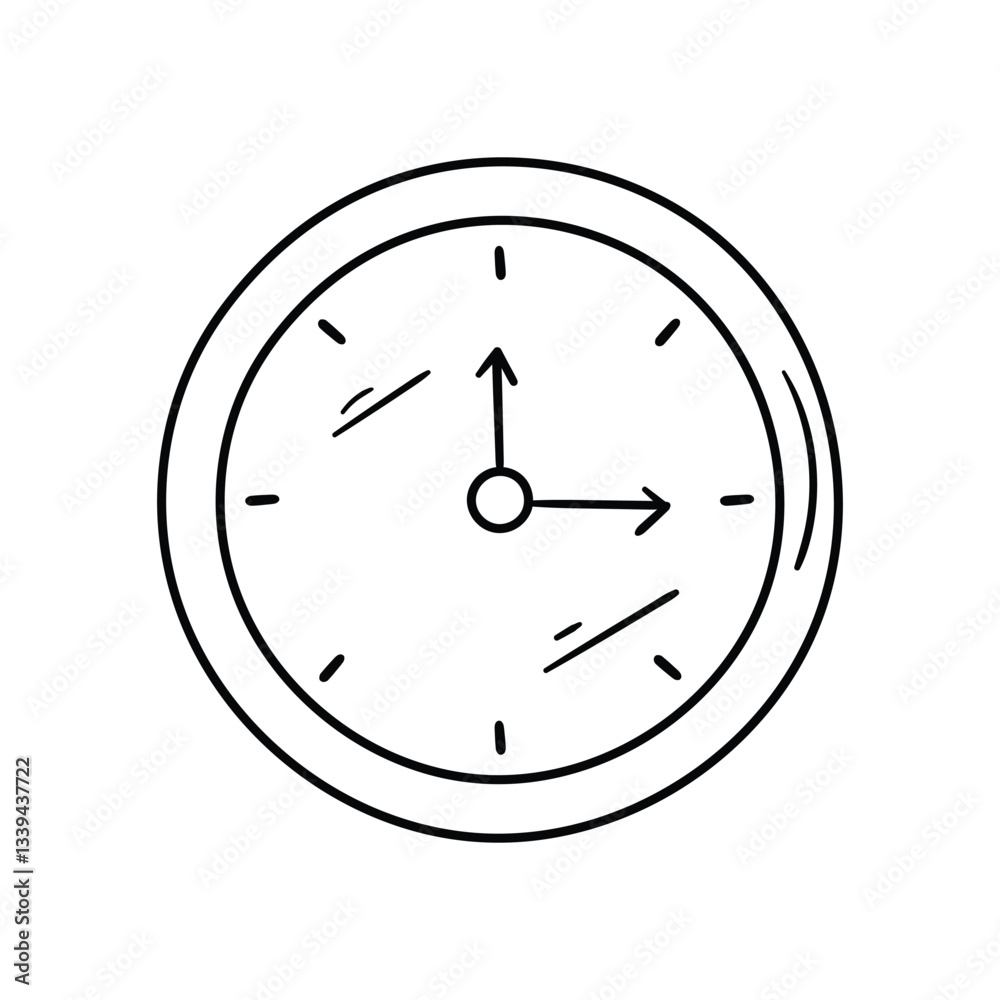 Time line doodle icon with white background vector stock illustration Time line doodle icon with white background vector stock illustration