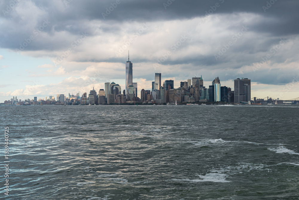 Obraz premium cityscape panorama of Manhattan Financial District and Lower Manhattan, New York City, USA