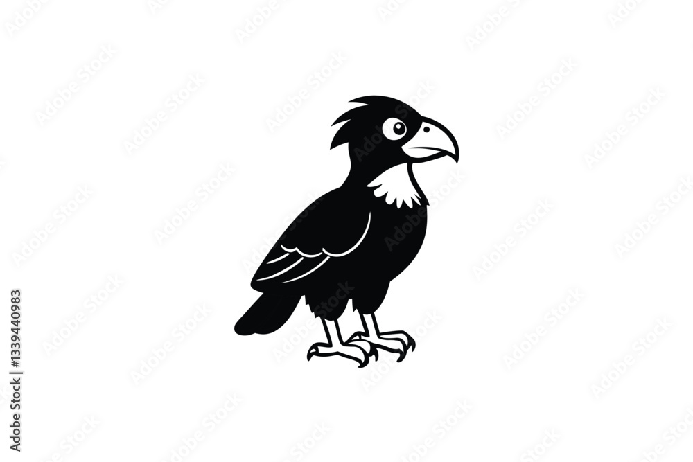 Fototapeta premium crow on a white background