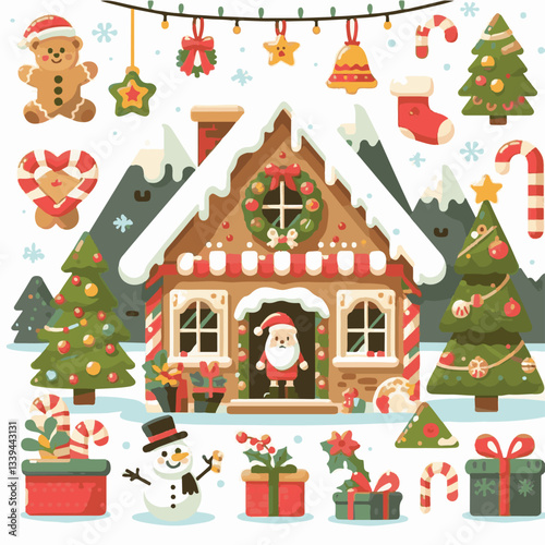 background, christmas, card, illustration, decoration, xmas, greeting, design, winter, white, vector, holiday, celebration, art, banner, happy, merry, tree, abstract, graphic, year, red, season, decem