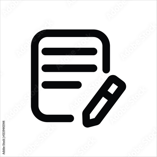 An icon depicting a notepad with a pen, representing writing, notes, or editing.