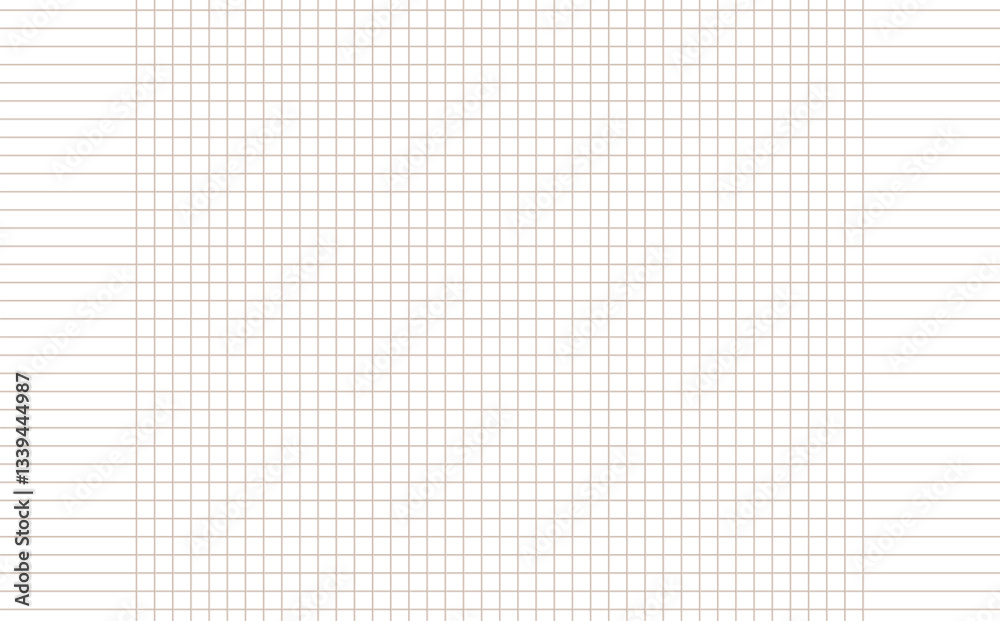 Graph paper. Printable squared grid paper with color horizontal lines. Geometric background for school, textures, notebook, diary. Realistic lined paper blank size reversal A5.