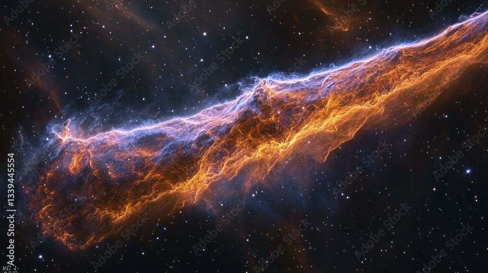 Obraz premium Cosmic nebula, vibrant colors, celestial structures