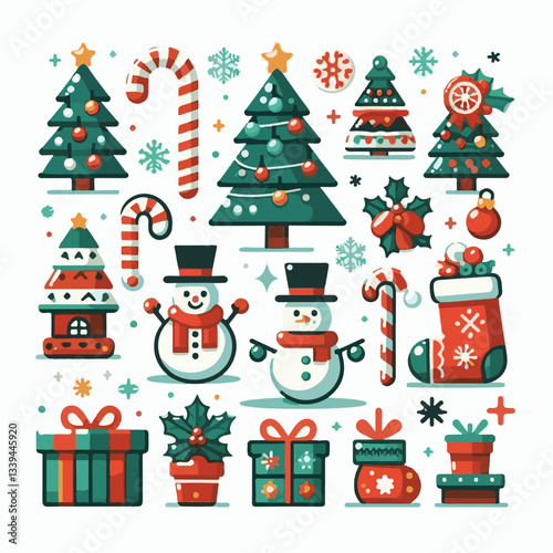 background, christmas, card, illustration, decoration, xmas, greeting, design, winter, white, vector, holiday, celebration, art, banner, happy, merry, tree, abstract, graphic, year, red, season, decem
