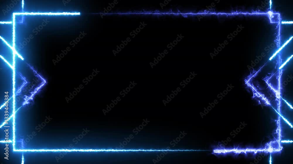 Abstract motion background with glowing blue neon lines moving diagonally across the frame at high speed. This trendy gaming background animation is full HD and a seamless loop.	