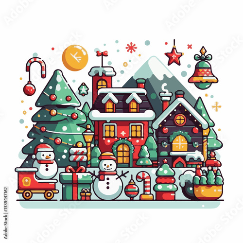 background, christmas, card, illustration, decoration, xmas, greeting, design, winter, white, vector, holiday, celebration, art, banner, happy, merry, tree, abstract, graphic, year, red, season, decem