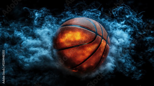 Wallpaper Mural Basketball in Smoky Night Torontodigital.ca