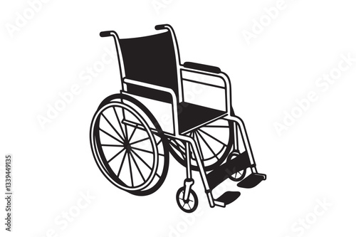 Wheelchair  silhouette vector