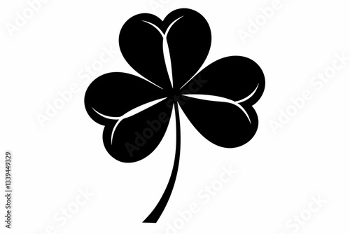 clover line art silhouette vector illustration