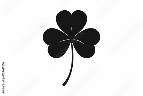 clover line art silhouette vector illustration