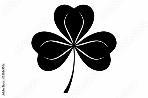 Wallpaper Mural clover line art silhouette vector illustration Torontodigital.ca