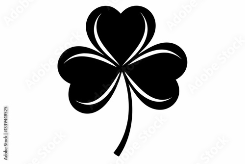 clover line art silhouette vector illustration