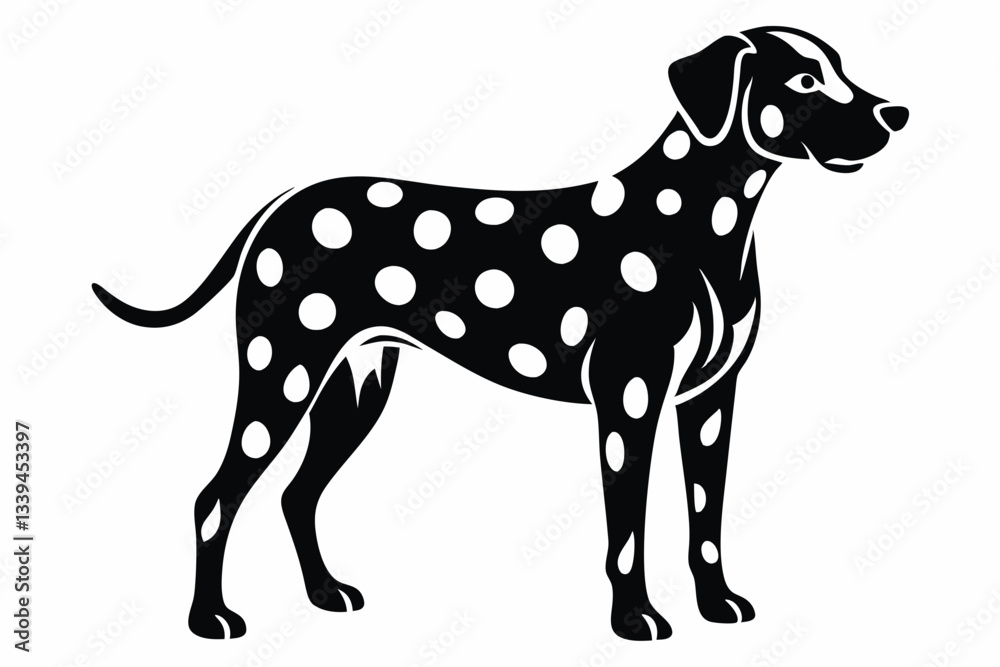 Fototapeta premium dalmatian line art silhouette vector illustration