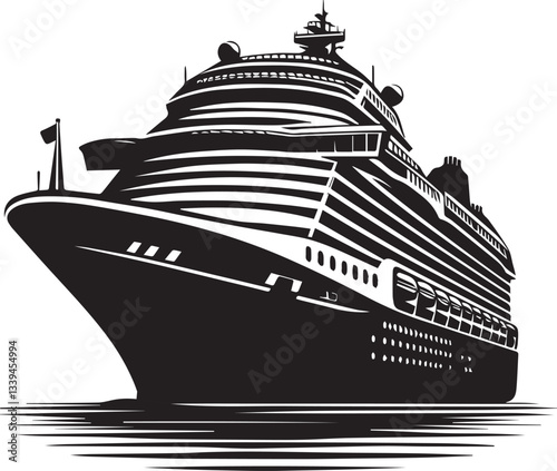 cruise ship vector