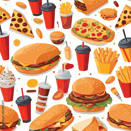 fastfood, fast, snack, food, meal, delicious, background, lunch, dinner, fat, american, burger, unhealthy, restaurant, meat, isolated, junk, menu, cheeseburger, tasty, set, hamburger, sandwich, cuisin