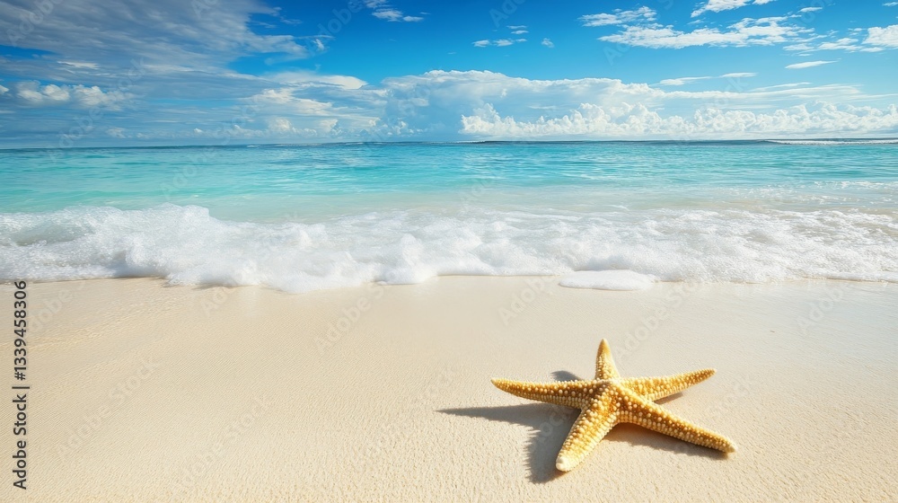 Serene Starfish on Tropical Beach Paradise Serene Starfish on Tropical Beach Paradise