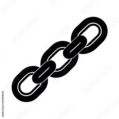 metal chain isolated on white
