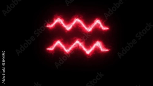 animated symbol of the zodiac sign Aquarius