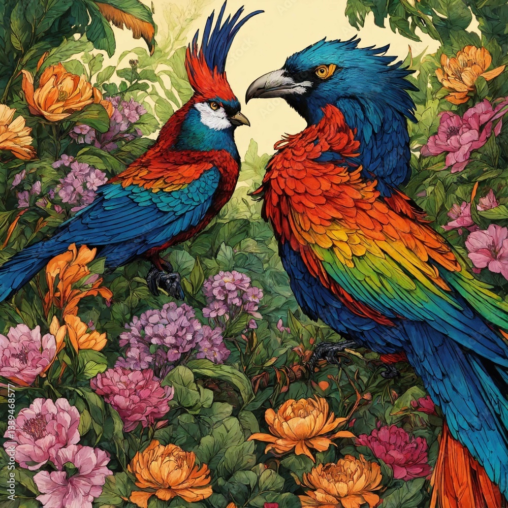 Obraz premium blue and yellow macaw Al