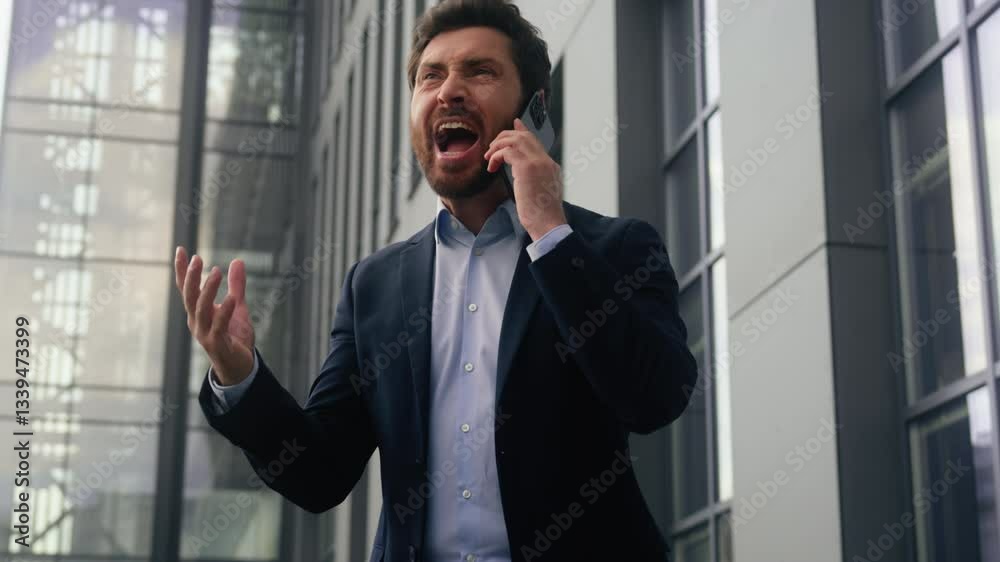 Angry yelling talking mobile phone conflict call quarrel communication problem discuss stressed mad Caucasian manager in city European man businessman guy male business chat screaming near office Angry yelling talking mobile phone conflict call quarrel communication problem discuss stressed mad Caucasian manager in city European man businessman guy male business chat screaming near office