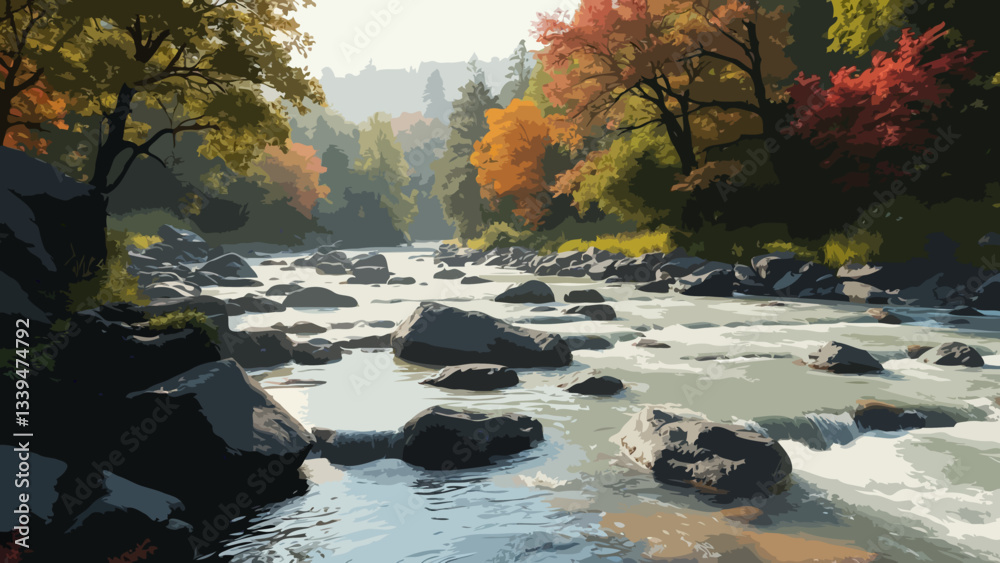 River in autumn