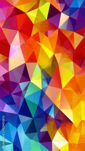 Abstract colorful geometric seamless pattern background with triangles and polygons shapes. Ideal for web and app template, book cover, fabric and gift wrap design