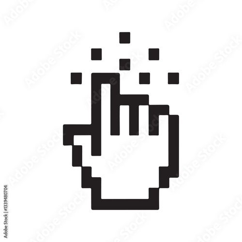 Pointing finger cursor vector illustration click selection pointer concept