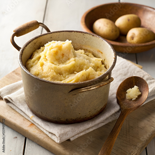 mashed potatoes in a pot