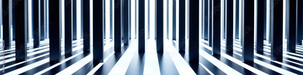 Obraz premium Sharp black and white vertical stripes, high contrast, crisp lines , lines, contrast, textile