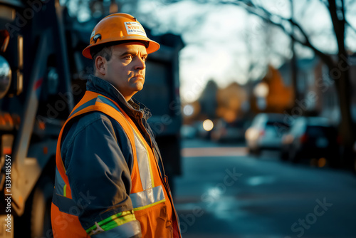 Garbage Collection Worker in Uniform