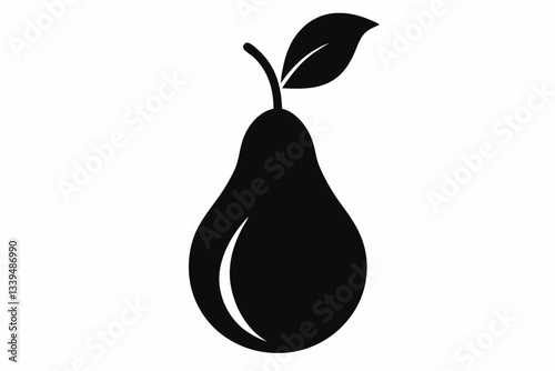 pear line art silhouette vector illustration