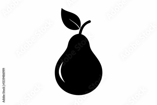 pear line art silhouette vector illustration