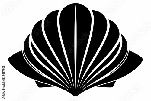 seashell line art silhouette vector illustration