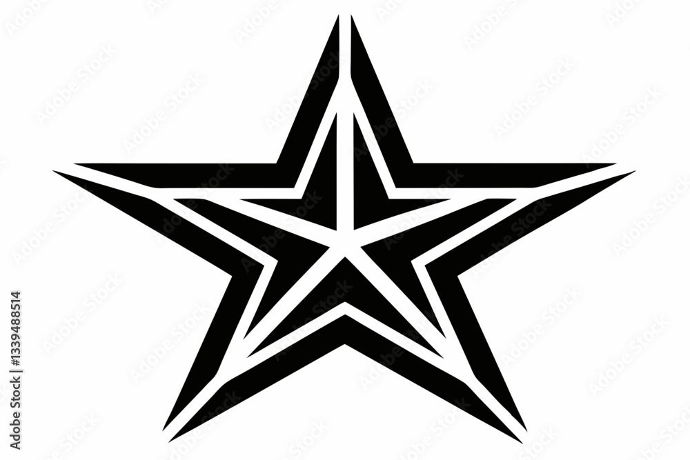 Fototapeta premium star line art silhouette vector illustration