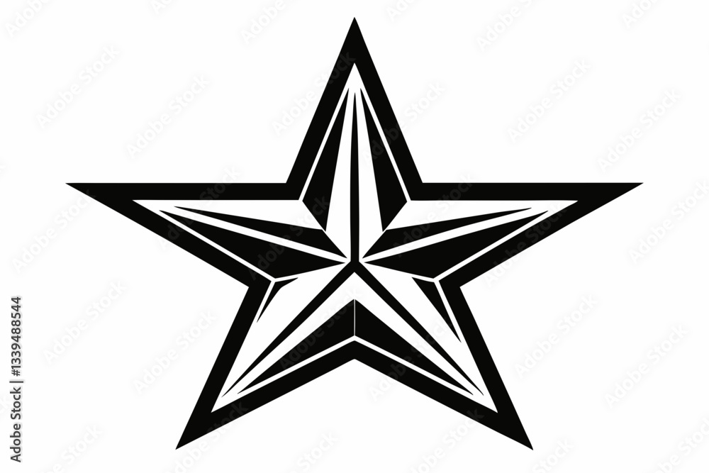 Obraz premium star line art silhouette vector illustration