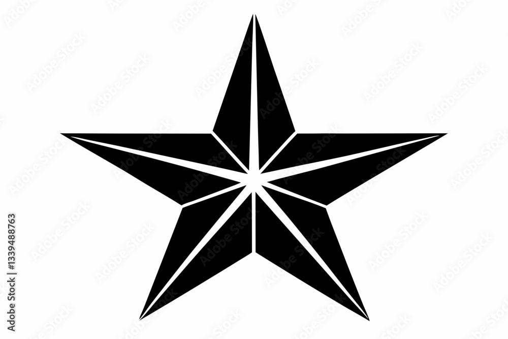 Obraz premium star line art silhouette vector illustration