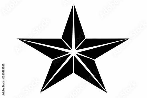 star line art silhouette vector illustration