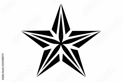star line art silhouette vector illustration