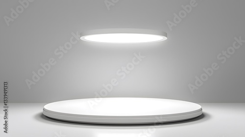 Modern Display Platform with Soft Illumination and Minimalist Design